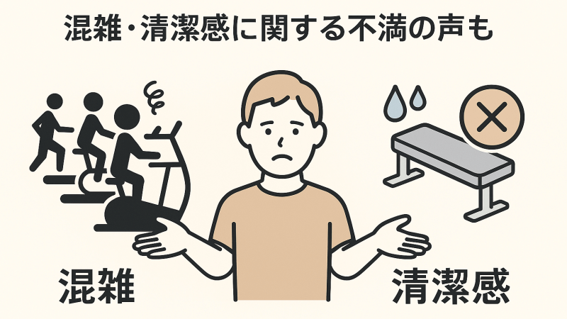 混雑と清潔感に関する不満