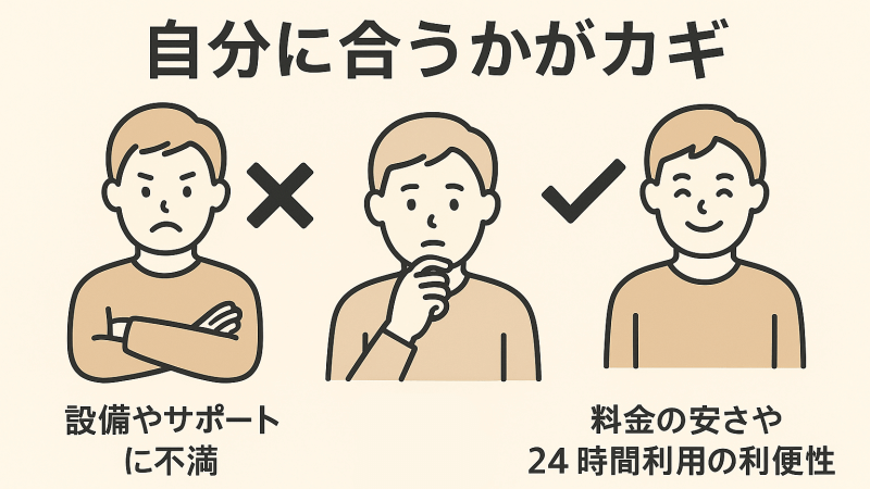 自分に合うかどうかが最も大切
